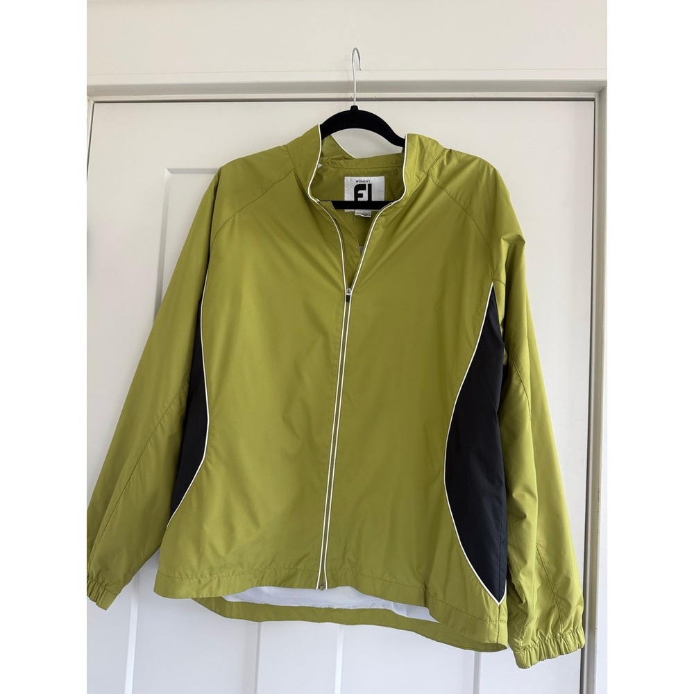 FootJoy Women's Lime Green Golf Jacket with Black Accents
Size L